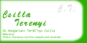 csilla terenyi business card